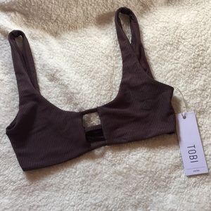 Tobi ribbed bikini top